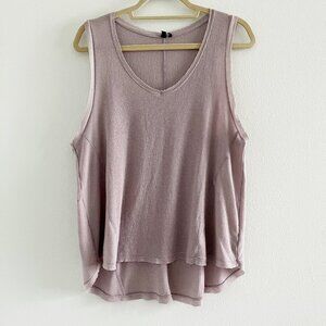 Free People Lavender Purple Light Oversized Tank Top Blouse Medium